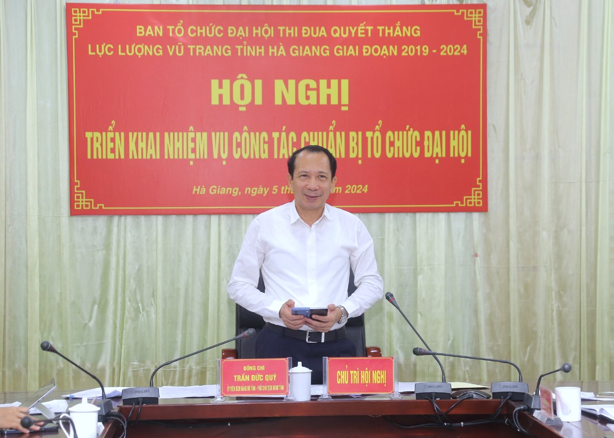 Phó Chủ tịch UBND tỉnh Trần Đức Quý kết luận cuộc họp.