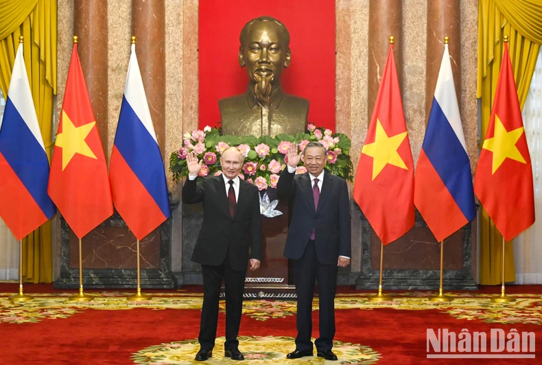 Chủ tịch nước Tô Lâm và Tổng thống Liên bang Nga Vladimir Putin.