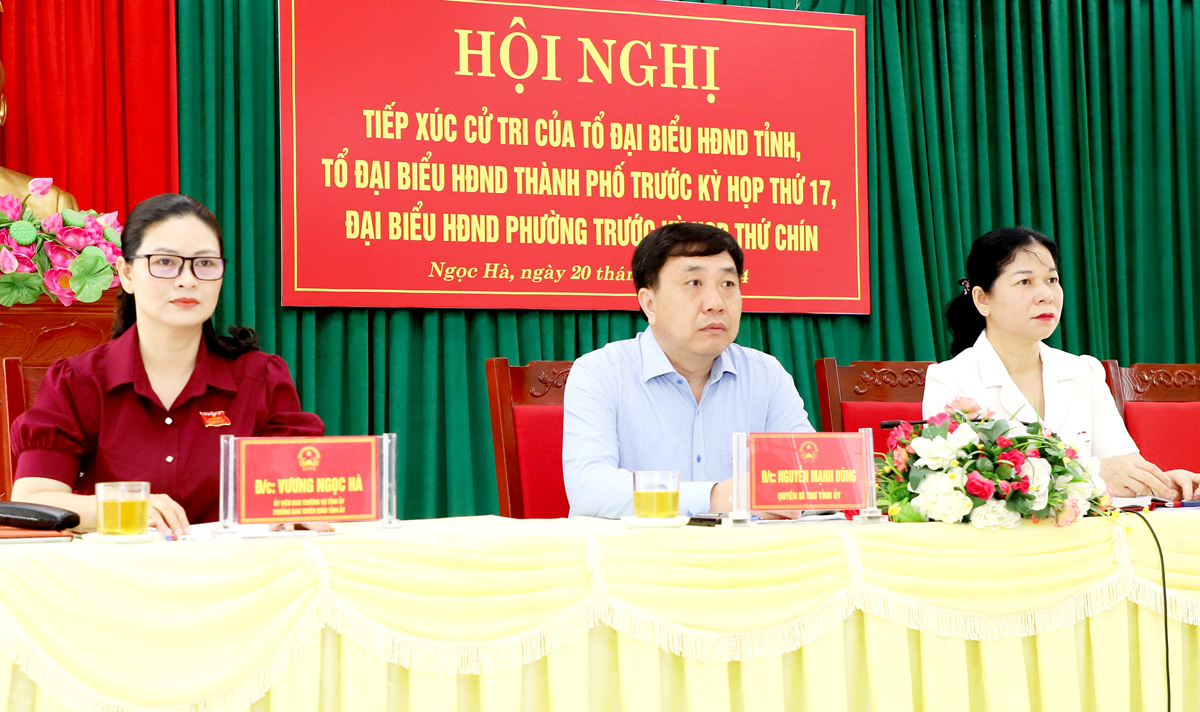 Tổ đại biểu HĐND tỉnh tiếp xúc cử tri phường Ngọc Hà, thành phố Hà Giang