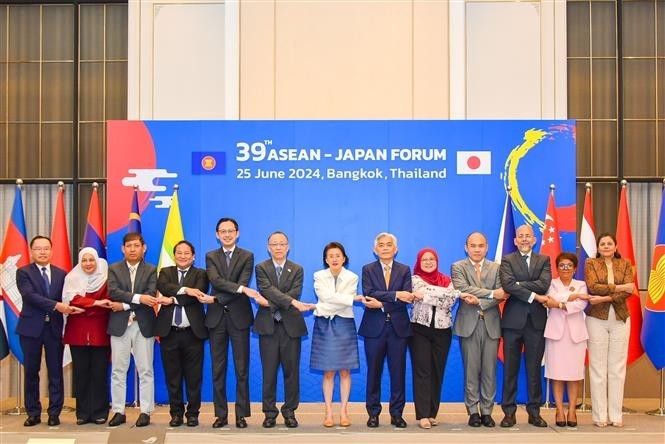 Senior officials of ASEAN and Japan attend the 39th ASEAN-Japan Forum in Bangkok, Thailand on June 25.