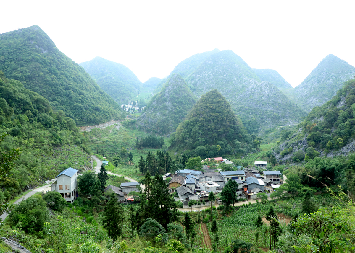 Diện mạo thôn Mà Lủng, xã Lũng Táo (Đồng Văn) khi hoàn thành Nông thôn mới.

