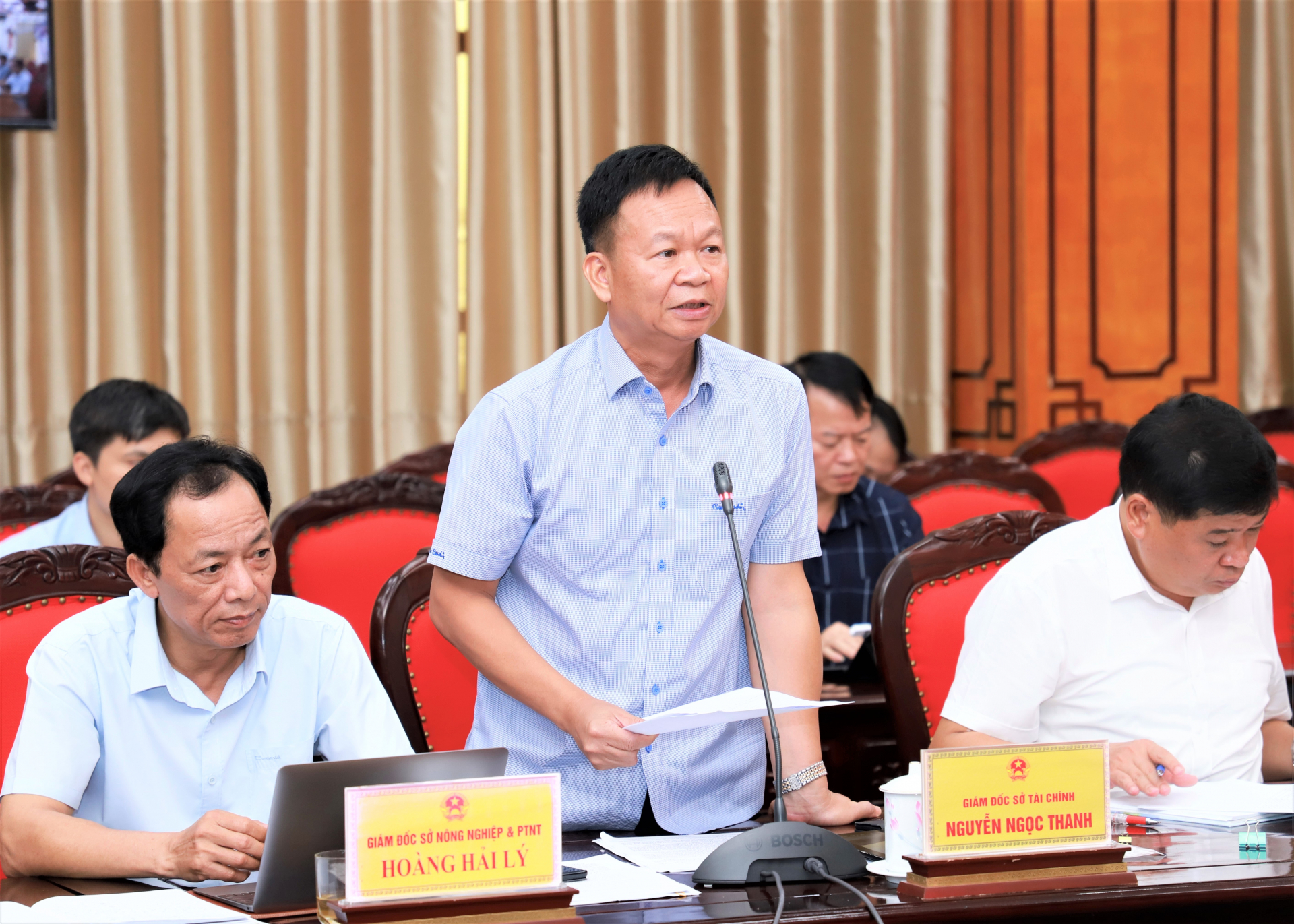 Giám đốc Sở Tài chính Nguyễn Ngọc Thanh phát biểu thảo luận