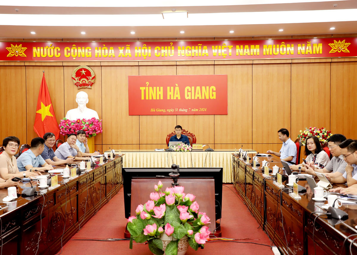 Phó Chủ tịch Thường trực UBND tỉnh Hoàng Gia Long chủ trì tại điểm cầu tỉnh