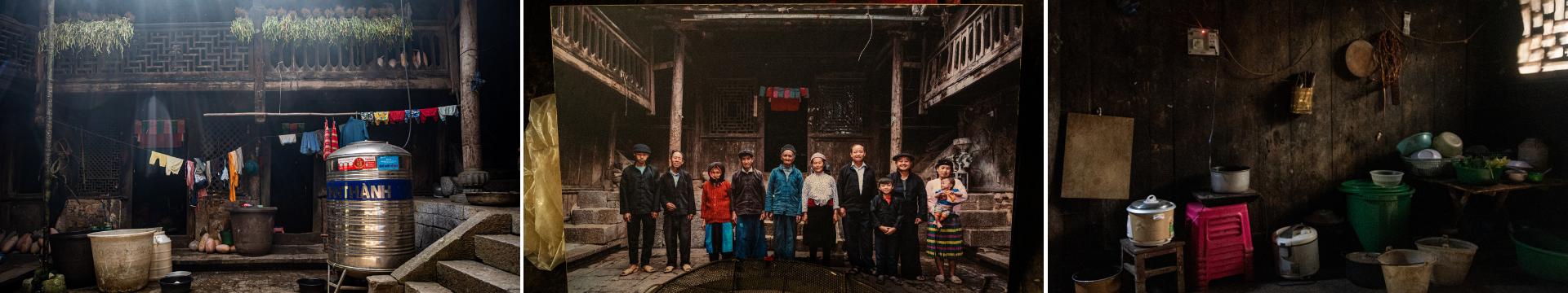 There is an atrium called a “sky well” in the middle of the house, surrounded by guest rooms, bedrooms, and a kitchen. The four households of the Vu Family (now in the eighth generation) still maintain their daily activities.