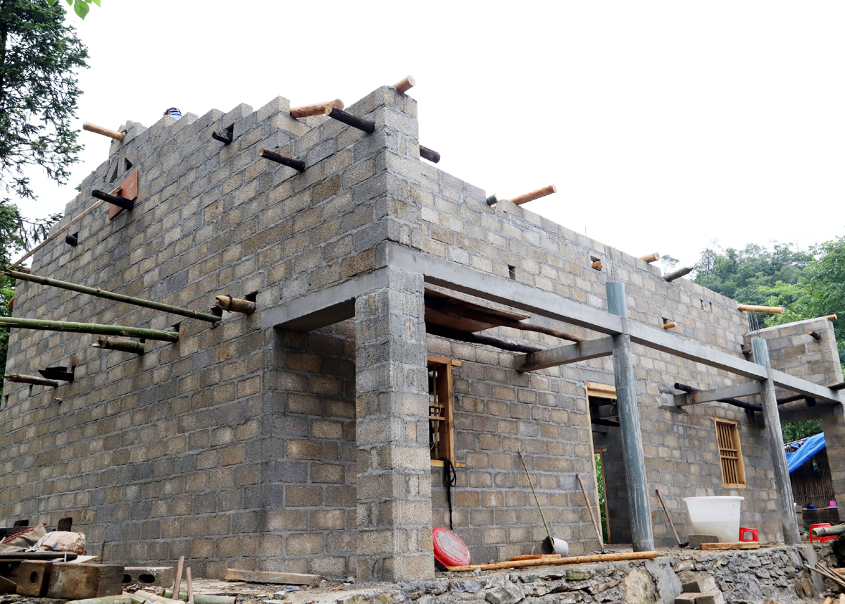 A newly built house funded by the National Target Programme.