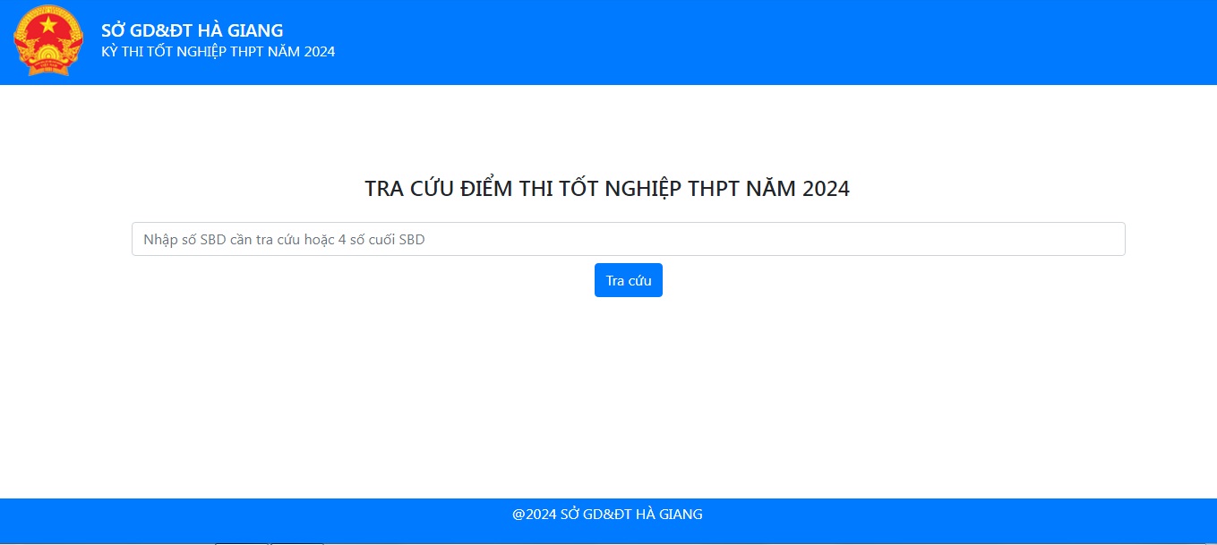 Các thí sinh có thể tra cứu điểm thi trên website của Sở GD&ĐT Hà Giang