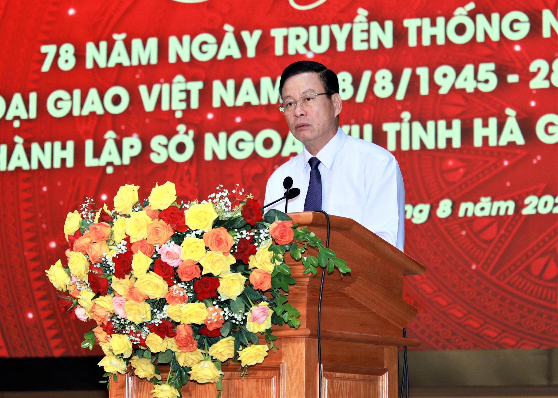 Phó Bí thư Tỉnh ủy, Chủ tịch UBND tỉnh Nguyễn Văn Sơn phát biểu tại buổi Lễ.