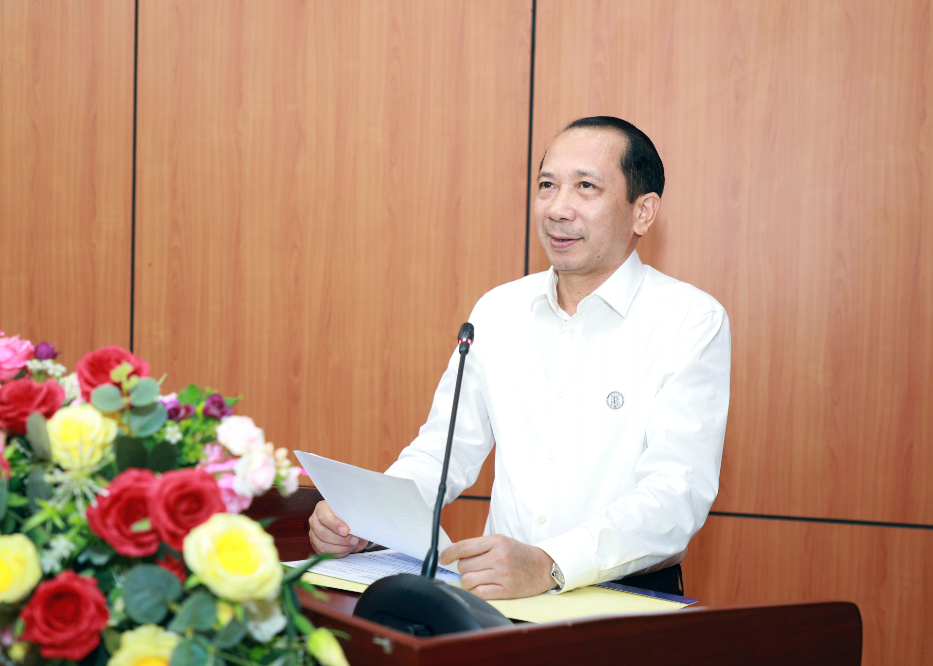 Phó Chủ tịch UBND tỉnh Trần Đức Quý phát biểu tại buổi công bố.