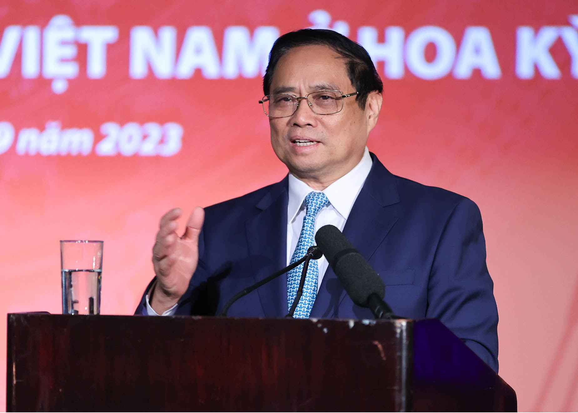 Thủ tướng Phạm Minh Chính bày tỏ vui mừng được gặp gỡ cộng đồng người Việt Nam tại San Francisco và các vùng lân cận