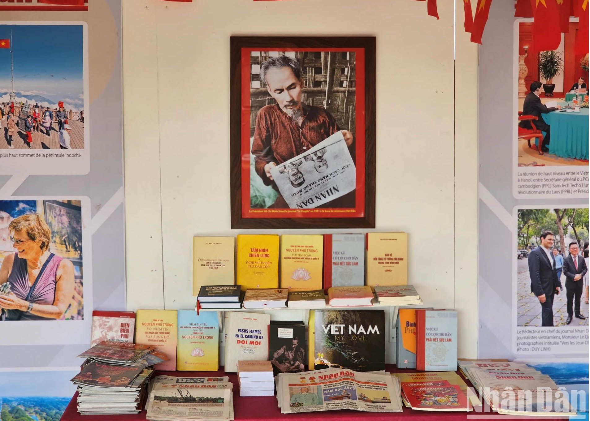 rưng bày sách và các ấn phẩm về Chủ tịch Hồ Chí Minh, Đảng Cộng sản Việt Nam, công cuộc đổi mới và hội nhập quốc tế.