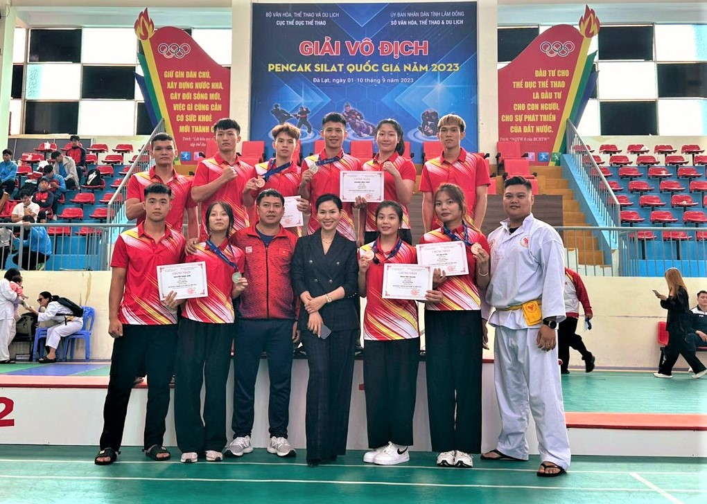 Đoàn vận động viên Pencak Silat Hà Giang tại Giải Vô địch Quốc gia năm 2023