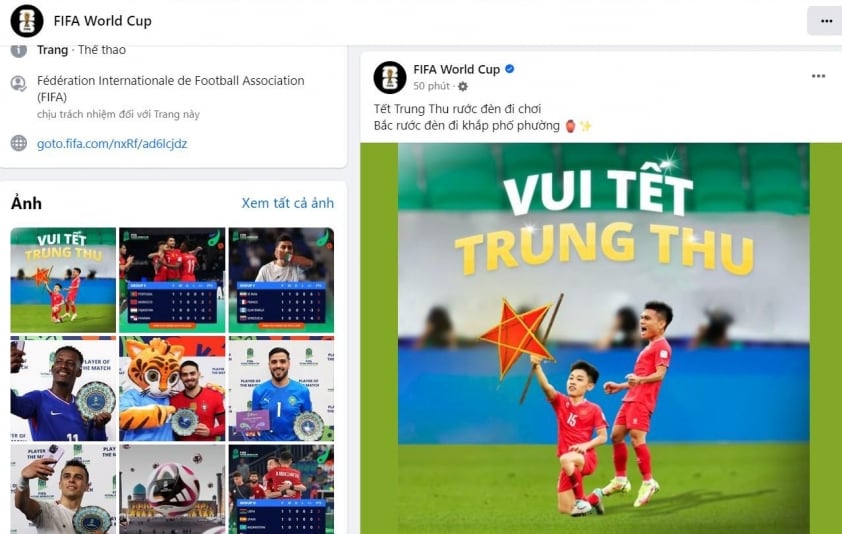 Fanpage FIFA đăng tải hình ảnh Đình Bắc và Xuân Mạnh đầy hóm hỉnh