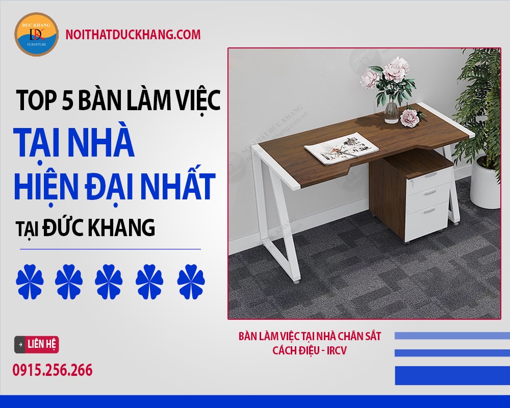 Bàn làm việc tại nhà chân sắt chữ Z - DKIRZ01