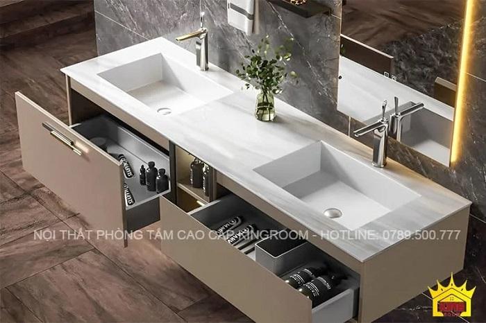 Thiết kế của tủ lavabo có nhiều kiểu cho khách hàng lựa chọn.