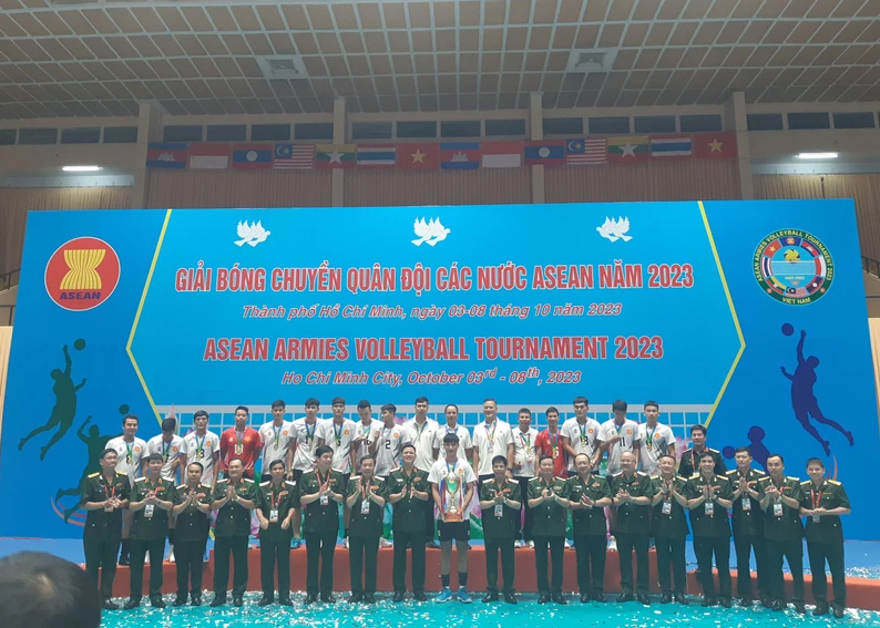 Việt Nam vô địch giải bóng chuyền nam Quân đội các nước ASEAN