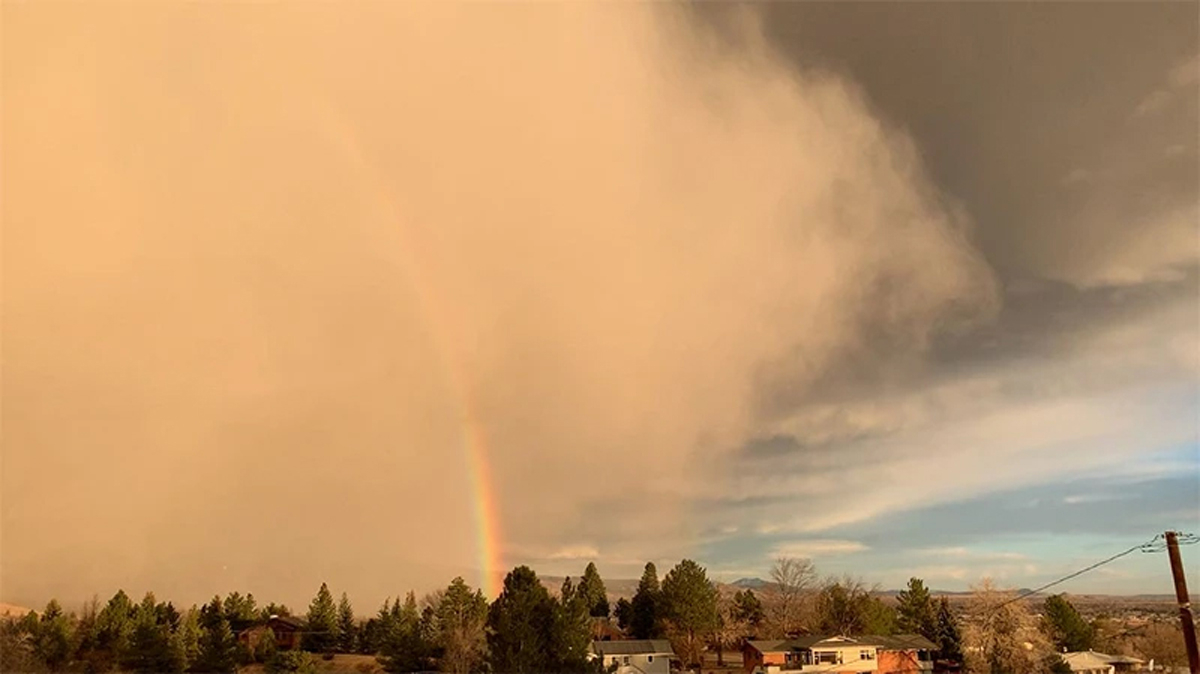 Bão cát xuất hiện tại bang Colorado, Mỹ, tháng 12/2021. 