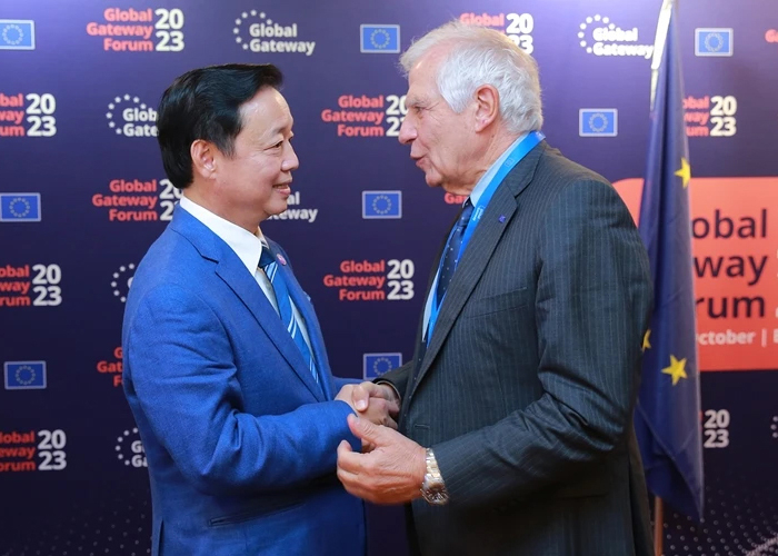 Phó Thủ tướng Trần Hồng Hà tại cuộc gặp với Phó Chủ tịch EC Josep Borrell