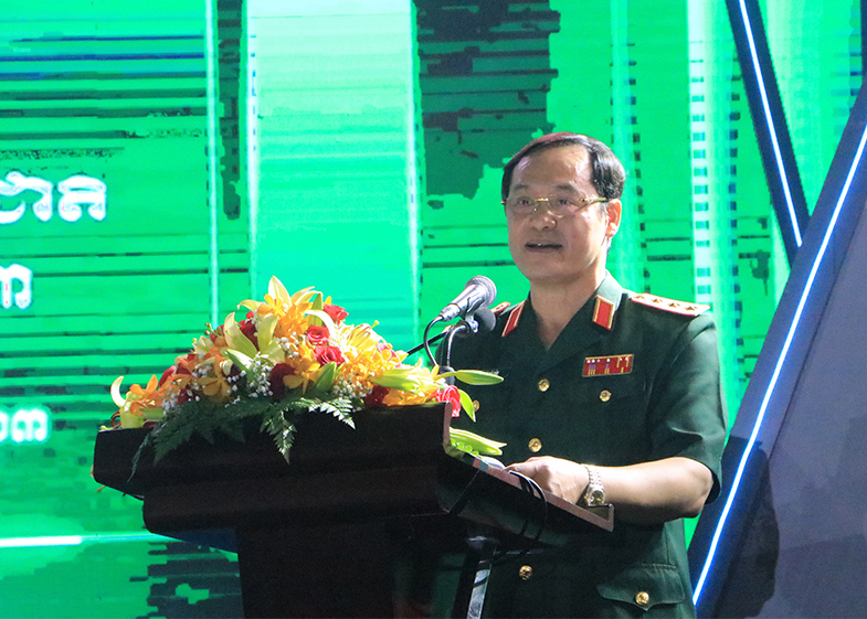 Thượng tướng Vũ Hải Sản phát biểu khai mạc sự kiện.