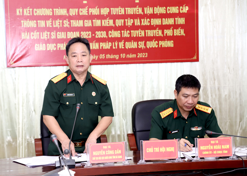 Chủ tịch Hội CCB tỉnh Nguyễn Công Dần phát biểu thảo luận