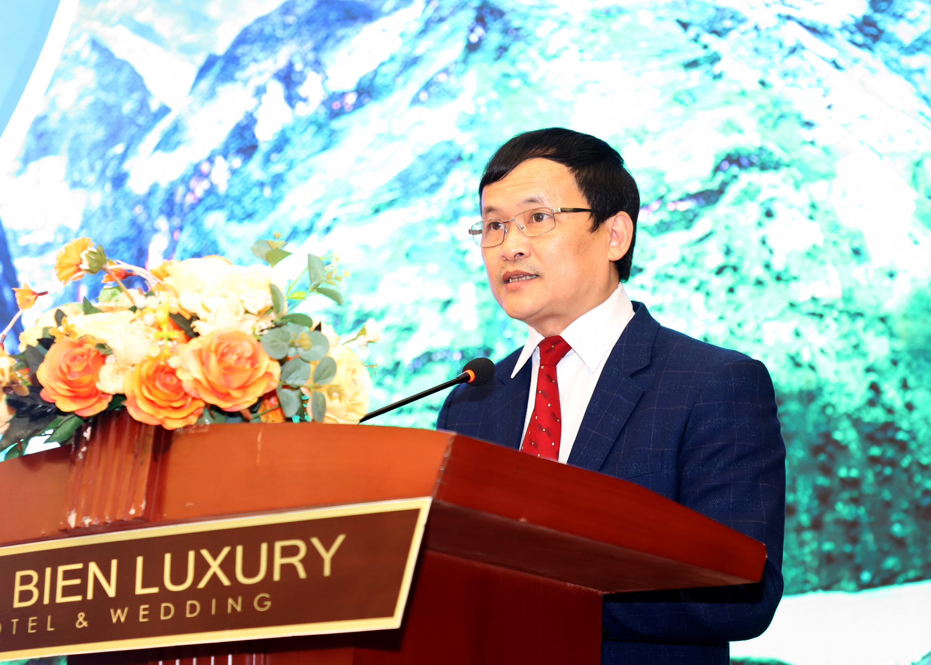 Giám đốc Sở Công thương Triệu Tài Phong phát biểu tại hội nghị.