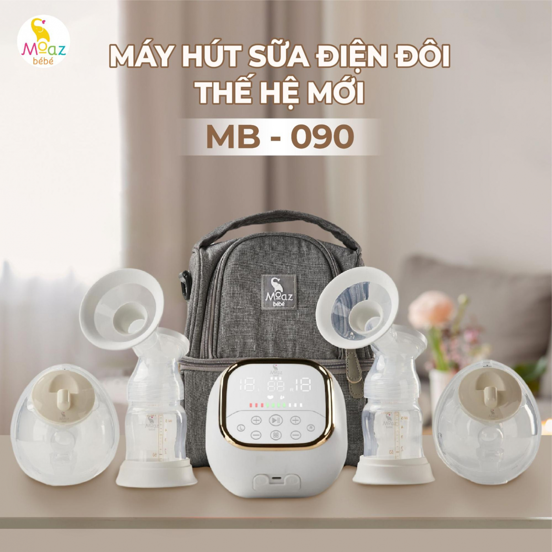 Máy hút sữa MB - 090 tiện lợi với túi đựng đi kèm