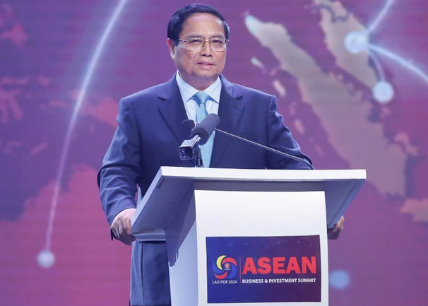 Prime Minister Pham Minh Chinh on October 8 speaks at the ASEAN Business and Investment Summit