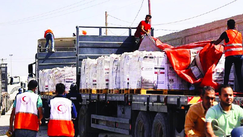Vận chuyển hàng viện trợ nhân đạo vào Dải Gaza