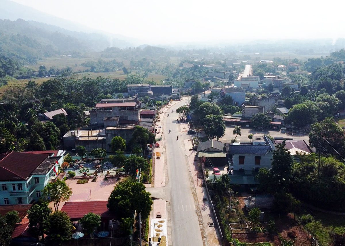 Một góc xã Tân Bắc, huyện Quang Bình nhìn từ trên cao (Ảnh: Facebook)