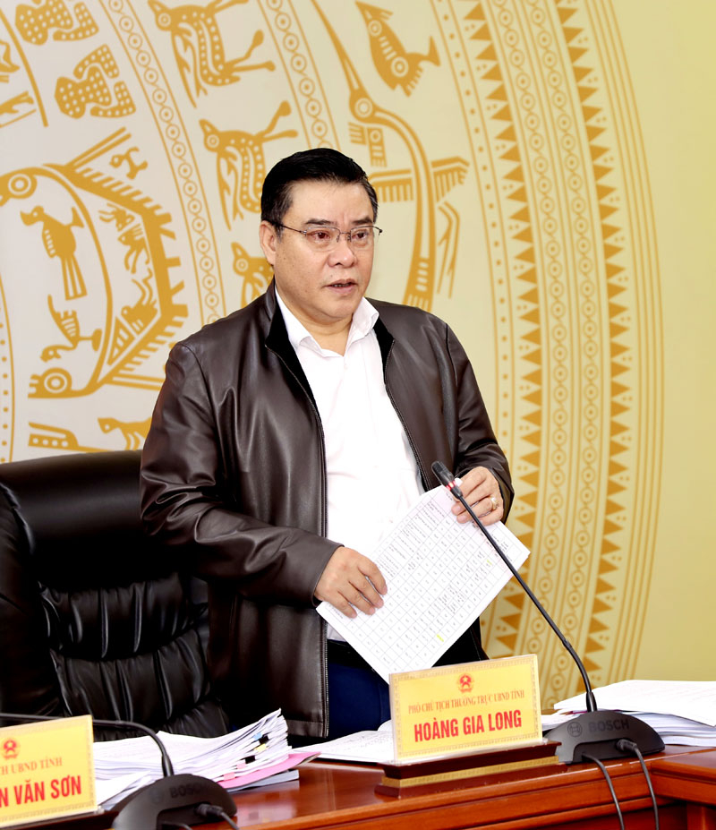Phó Chủ tịch Thường trực UBND tỉnh Hoàng Gia Long điều hành thảo luận