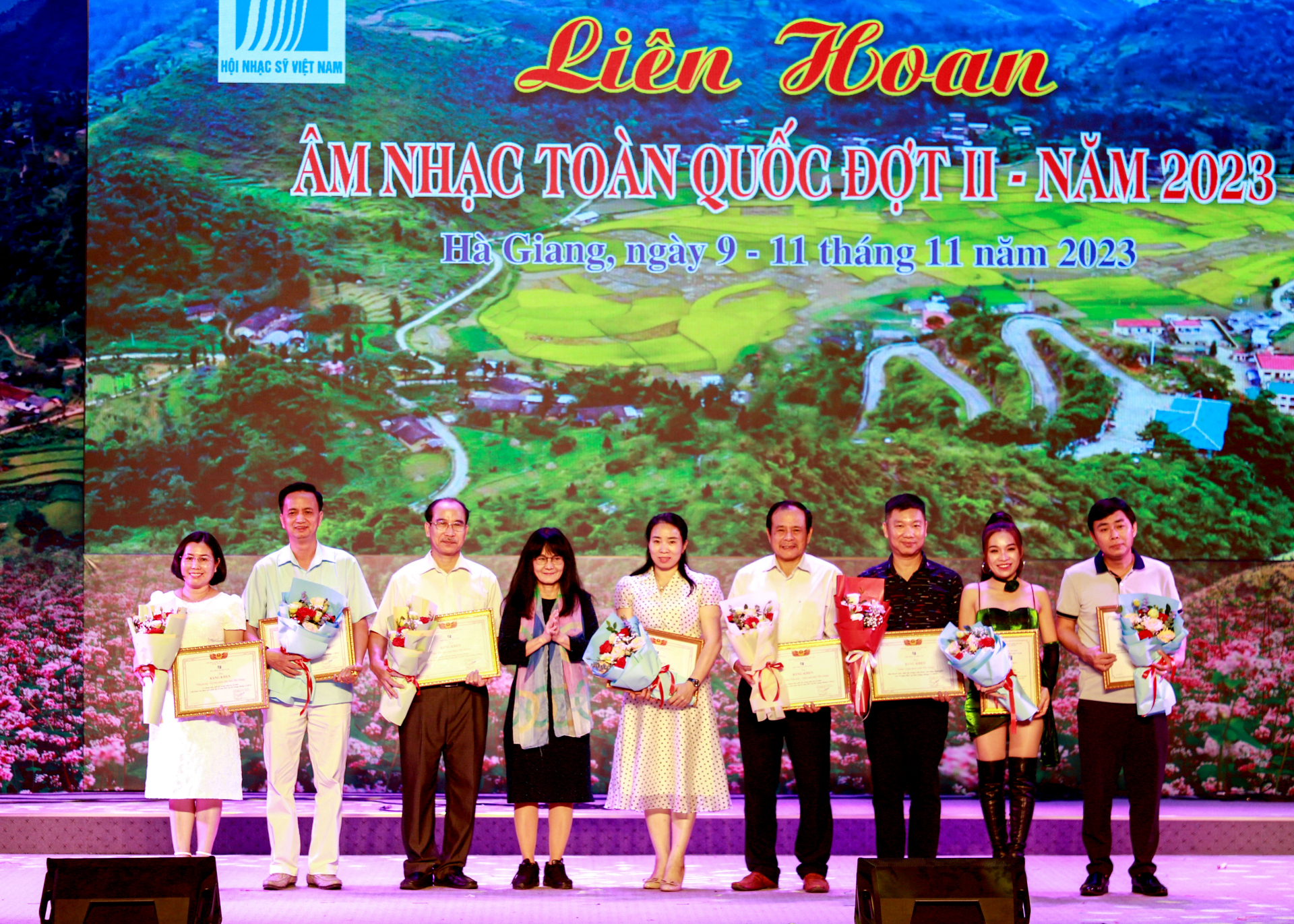 BTV Hội Nhạc sĩ Việt Nam tặng Bằng khen cho các tập thể và cá nhân có nhiều đóng góp trực tiếp, tích cực trong tham gia tổ chức Liên hoan âm nhạc toàn quốc đợt II, năm 2023.