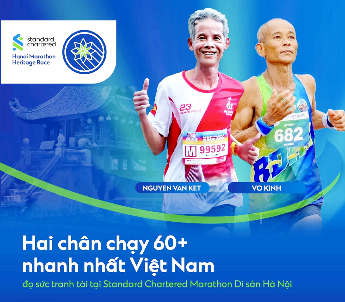 Ông Nguyễn Văn Kết được đánh giá là một trong hai chân chạy marathon 60+ nhanh nhất Việt Nam hiện nay.