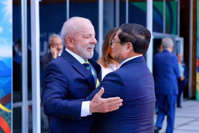 Tổng thống Brazil, Chủ tịch G20 Luiz Inácio Lula da Silva nồng nhiệt chào đón Thủ tướng Phạm Minh Chính tham dự Hội nghị thượng đỉnh G20