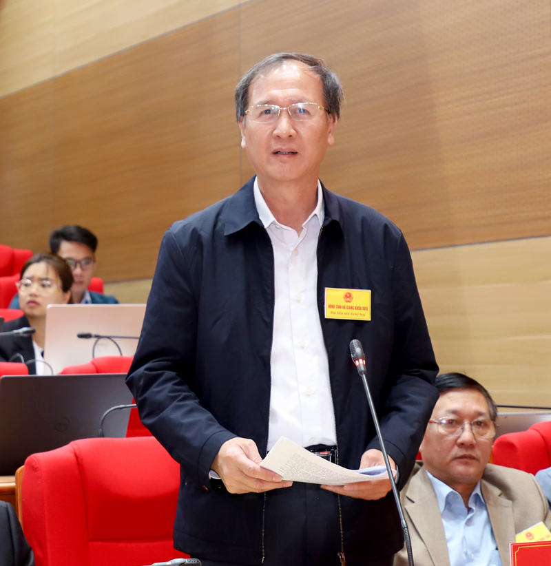 Cục trưởng Cục Thi hành án dân sự tỉnh, Lâm Anh Tuấn báo cáo giải trình một số nội dung đại biểu quan tâm.