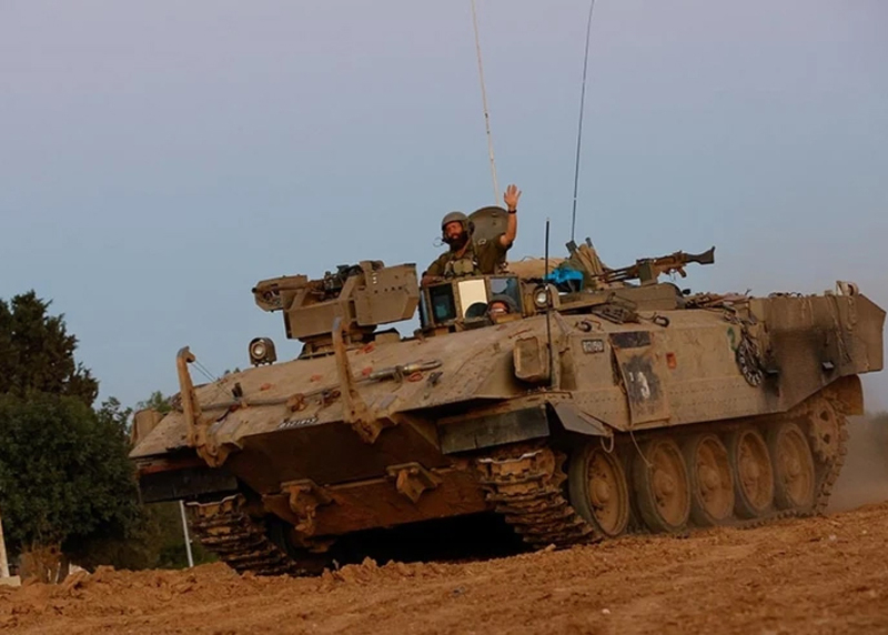 Xe tăng của Israel ở Gaza.
