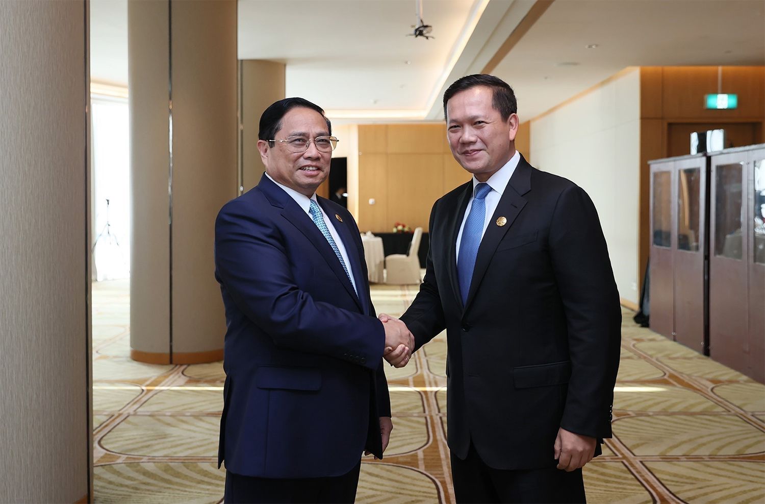 Thủ tướng Phạm Minh Chính và Thủ tướng Campuchia Hun Manet.