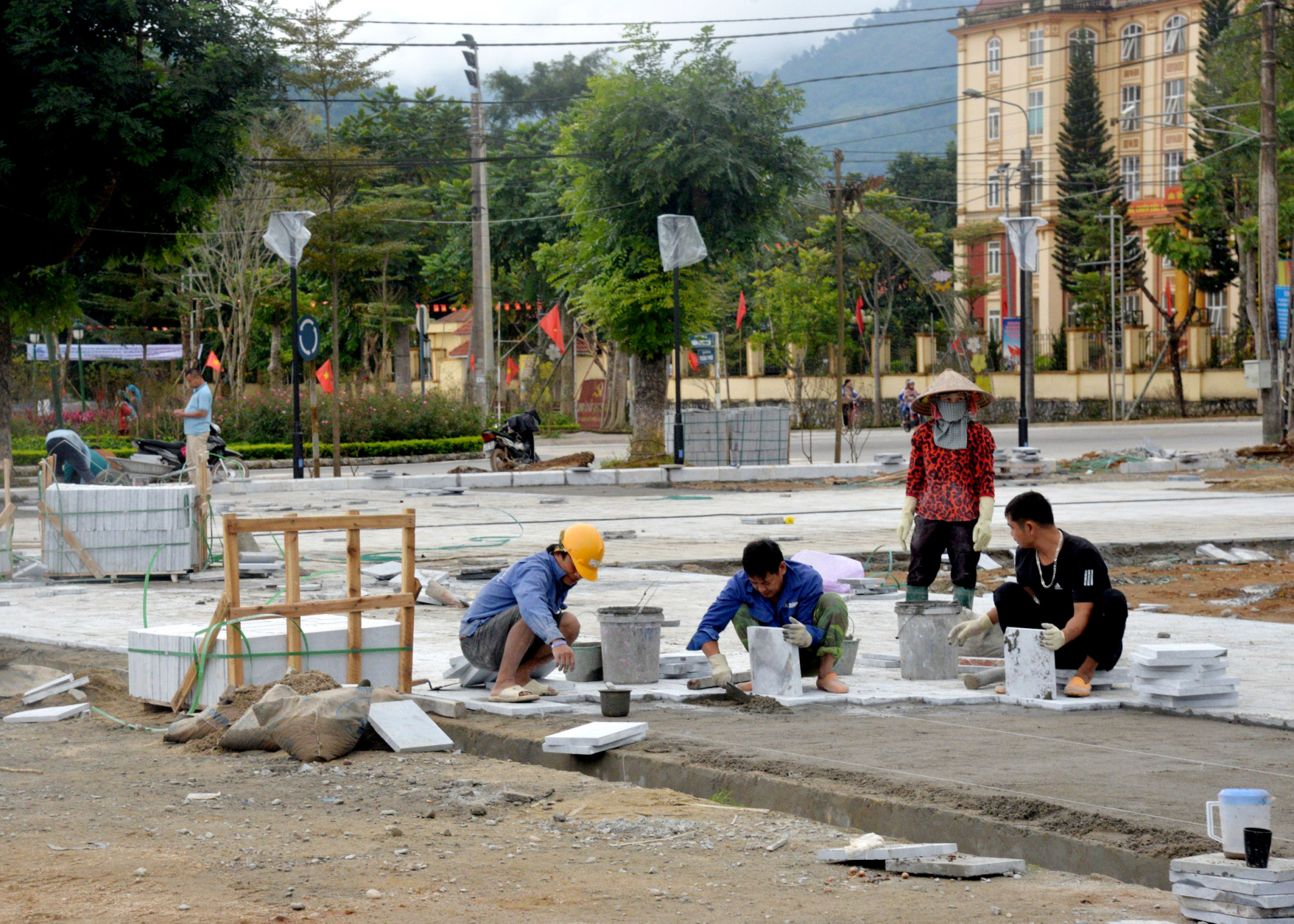 Trung tâm huyện Quang Bình được nâng cấp, xây dựng khang trang, đồng bộ.
						Ảnh: Nguyễn yếm