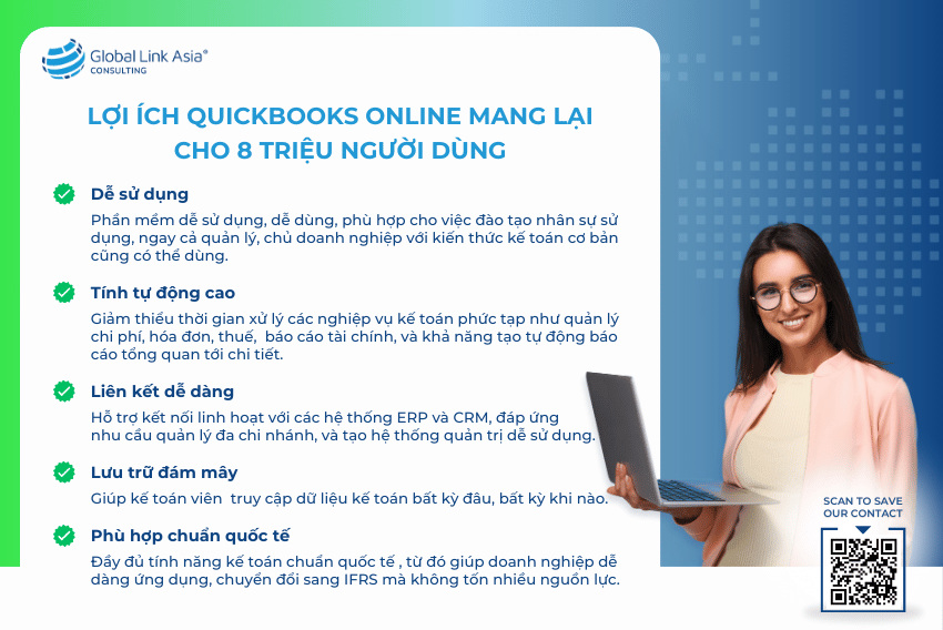 Lợi ích của phần mềm kế toán QuickBooks Online mang lại cho doanh nghiệp

