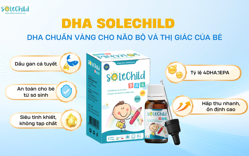 DHA Solechild giúp bổ sung DHA tinh khiết, an toàn cho bé