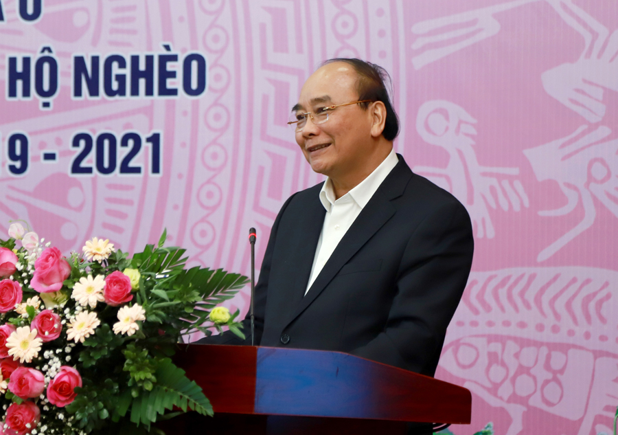 Chủ tịch nước Nguyễn Xuân Phúc phát biểu tại hội nghị (
